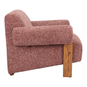 HomeRoots 39" Copper Woven Upholstery Arm Chair with Solid Wood Frame – Modern Comfort for Any Space 632601