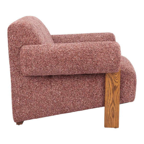 HomeRoots 39" Copper Woven Upholstery Arm Chair with Solid Wood Frame – Modern Comfort for Any Space 632601