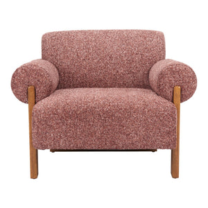 HomeRoots 39" Copper Woven Upholstery Arm Chair with Solid Wood Frame – Modern Comfort for Any Space 632601