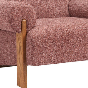 HomeRoots 39" Copper Woven Upholstery Arm Chair with Solid Wood Frame – Modern Comfort for Any Space 632601