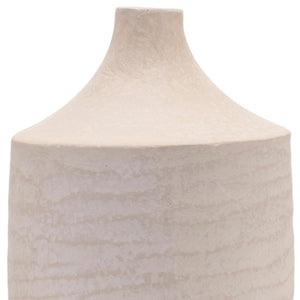 HomeRoots 18" Beige Round Resin Floor Vase – Elegant Home Accent for Fresh Flowers, Dried Arrangements & Decor 632626