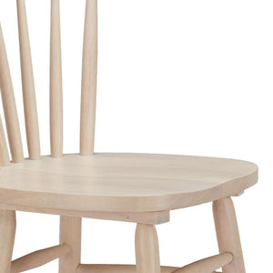 HomeRoots Set of Two Modern Low-Back Bar Chairs in Natural Wood Finish – Stylish, Durable & Comfortable Design 632651
