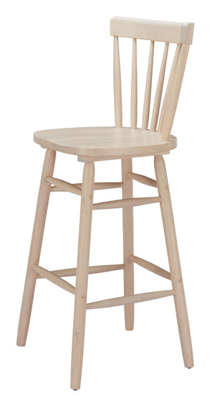 HomeRoots Set of Two Modern Low-Back Bar Chairs in Natural Wood Finish – Stylish, Durable & Comfortable Design 632651