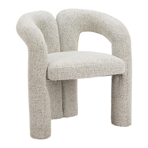 Gray Solid Wood Arm Chair with Open Back Design for Modern Dining Rooms