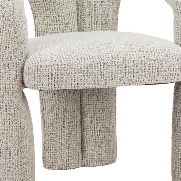 Gray Solid Wood Arm Chair with Open Back Design for Modern Dining Rooms