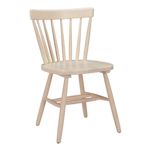 Set of 2 Solid Wood Open Back Dining Chairs for Modern Farmhouse Kitchens