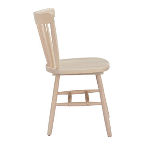Set of 2 Solid Wood Open Back Dining Chairs for Modern Farmhouse Kitchens