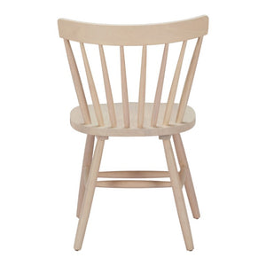 Set of 2 Solid Wood Open Back Dining Chairs for Modern Farmhouse Kitchens