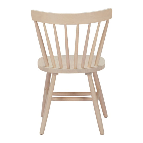 Set of 2 Solid Wood Open Back Dining Chairs for Modern Farmhouse Kitchens