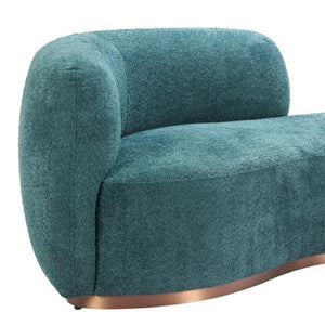 HomeRoots 87" Teal Blue Sofa - Stylish, Comfortable, Stain-Resistant Upholstery for Modern Living Rooms! 632670