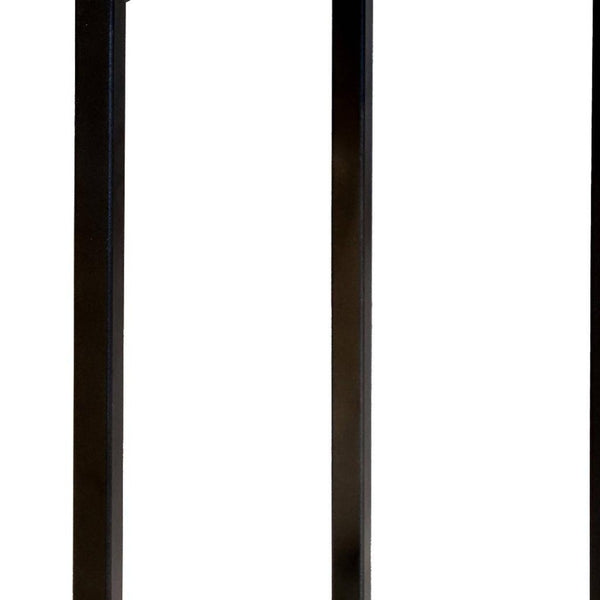 HomeRoots 21" Elegant Green and Black Marble Round End Table with Sturdy Metal Base for Modern Interiors 632677