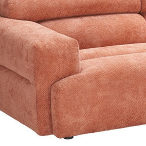 HomeRoots 108" Modern Orange Upholstered Sofa – Stylish, Comfortable Seating for 3 in Vibrant Polyester Design 632704