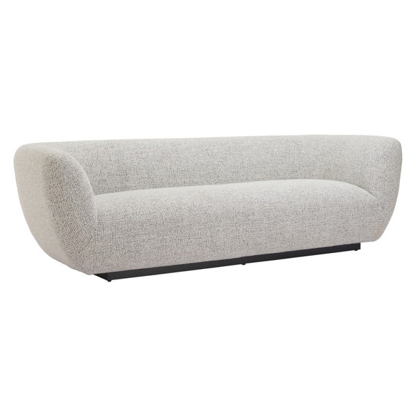 HomeRoots 96" Gray Upholstered Wood Sofa - Modern Design, Family-Friendly Comfort, and Durable Solid Frame 632705