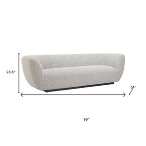 HomeRoots 96" Gray Upholstered Wood Sofa - Modern Design, Family-Friendly Comfort, and Durable Solid Frame 632705