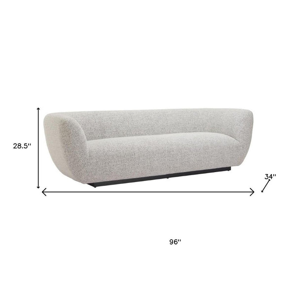 HomeRoots 96" Gray Upholstered Wood Sofa - Modern Design, Family-Friendly Comfort, and Durable Solid Frame 632705