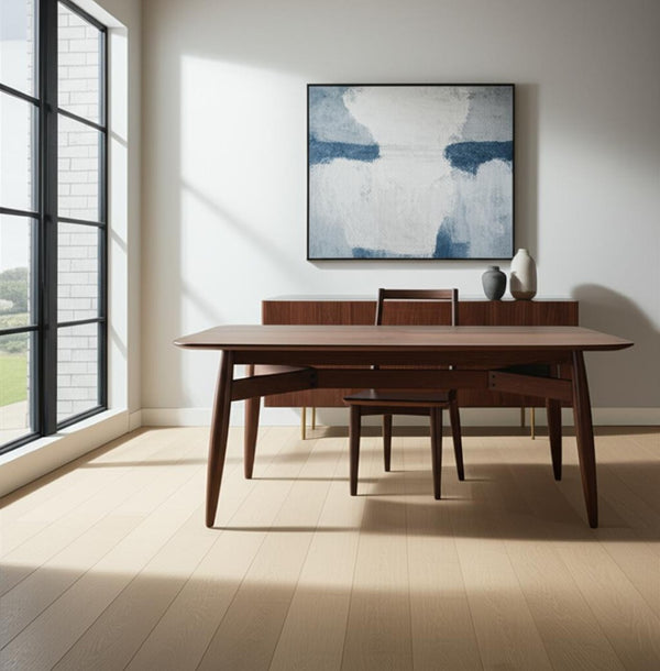 HomeRoots 78" Espresso Solid Wood Dining Table - Modern Design, Seats 6, Durable for Home & Commercial Use 632706