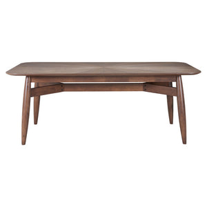 HomeRoots 78" Espresso Solid Wood Dining Table - Modern Design, Seats 6, Durable for Home & Commercial Use 632706
