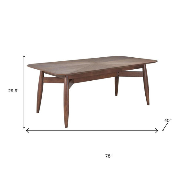HomeRoots 78" Espresso Solid Wood Dining Table - Modern Design, Seats 6, Durable for Home & Commercial Use 632706