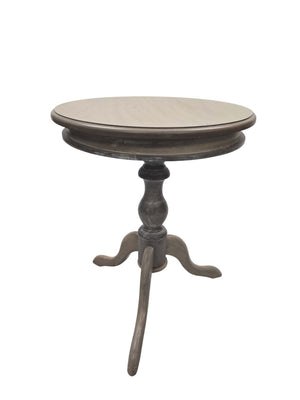 HomeRoots 25" Natural Solid Wood Round Pedestal End Table - Elegant, Versatile & Unique Design for Any Space 632708