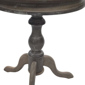 HomeRoots 25" Natural Solid Wood Round Pedestal End Table - Elegant, Versatile & Unique Design for Any Space 632708