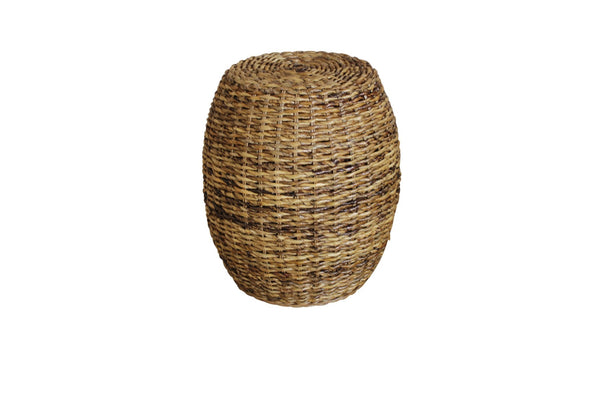 HomeRoots 20" Handcrafted Natural Rattan Round Drum End Table – Versatile Accent for Cozy Living Spaces 632709