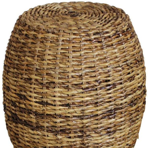 HomeRoots 20" Handcrafted Natural Rattan Round Drum End Table – Versatile Accent for Cozy Living Spaces 632709