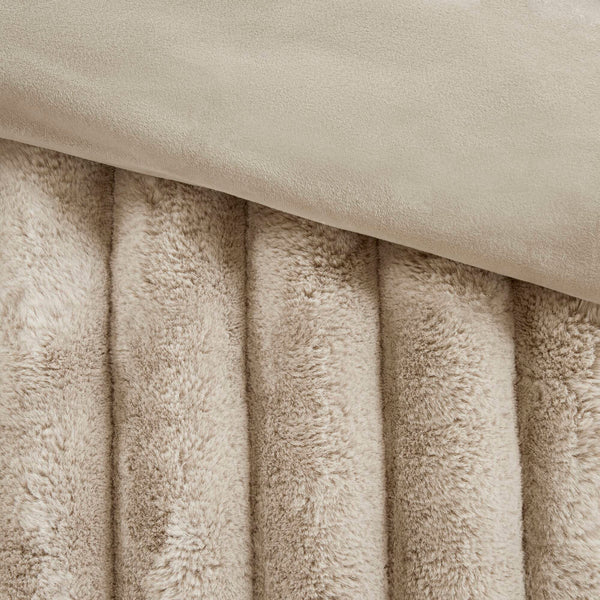 English Elm Ultrasoft Ribbed Faux Fur Comforter Set Full/Queen – Plush Velvet Reverse, Hypoallergenic Fill, Cozy Luxury taupe 19.7 L x 13.79 W x 13.79 H B035P294133