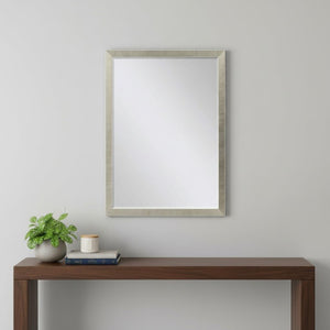 39 Inch Round Accent Wall Mirror Metallic Frame Decorative Glam Living Room Dining Decor