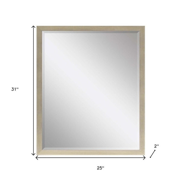 31 Inch Wooden Round Decorative Wall Mirror Elegant Accent for Living Room or Entryway