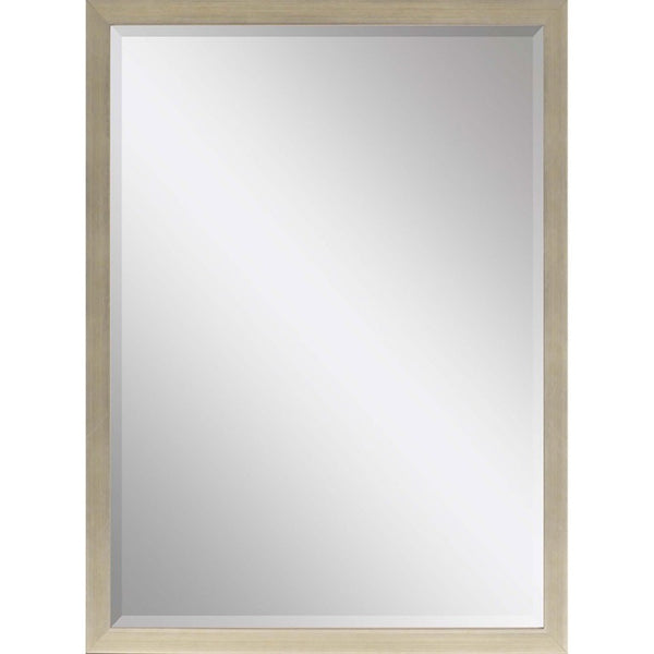 39 Inch Solid Wood Framed Decorative Wall Mirror for Elegant Entryway or Bedroom Decor