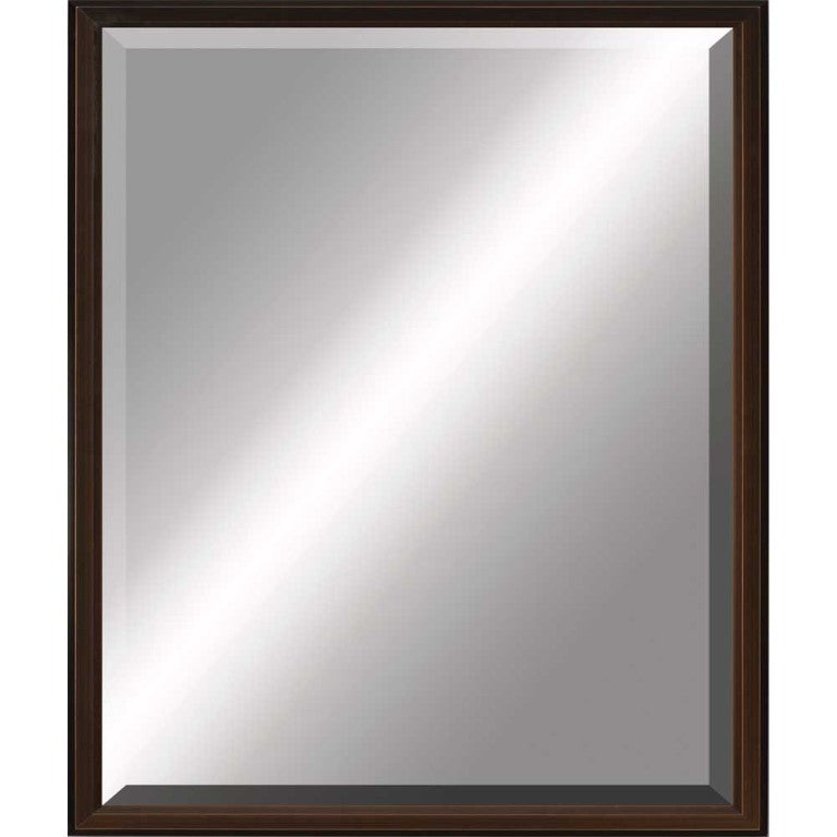 HomeRoots 31 Inch Wooden Round Decorative Wall Mirror Elegant Accent for Living Room or Entryway Bronze 632758