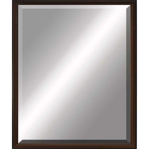 HomeRoots 31 Inch Wooden Round Decorative Wall Mirror Elegant Accent for Living Room or Entryway Bronze 632758