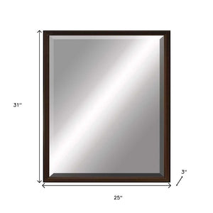 31 Inch Wooden Round Decorative Wall Mirror Elegant Accent for Living Room or Entryway