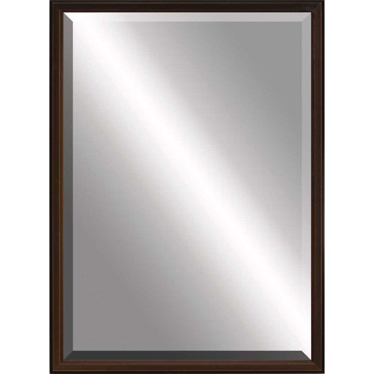HomeRoots 39 Inch Round Wooden Frame Decorative Wall Mirror Elegant Accent for Any Room Decor Bronze 632759