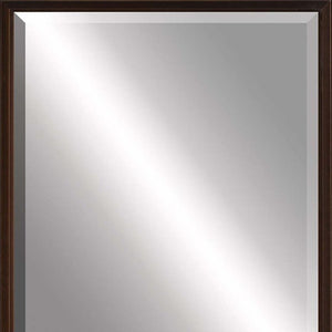 39 Inch Round Wooden Frame Decorative Wall Mirror Elegant Accent for Any Room Decor