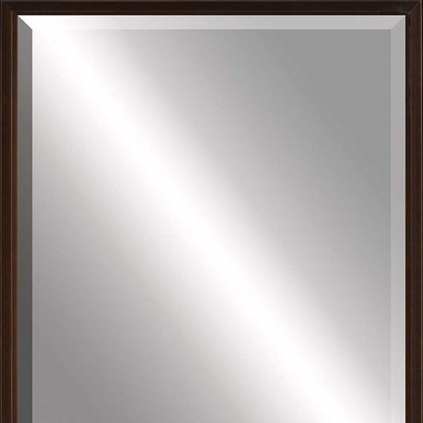 39 Inch Round Wooden Frame Decorative Wall Mirror Elegant Accent for Any Room Decor