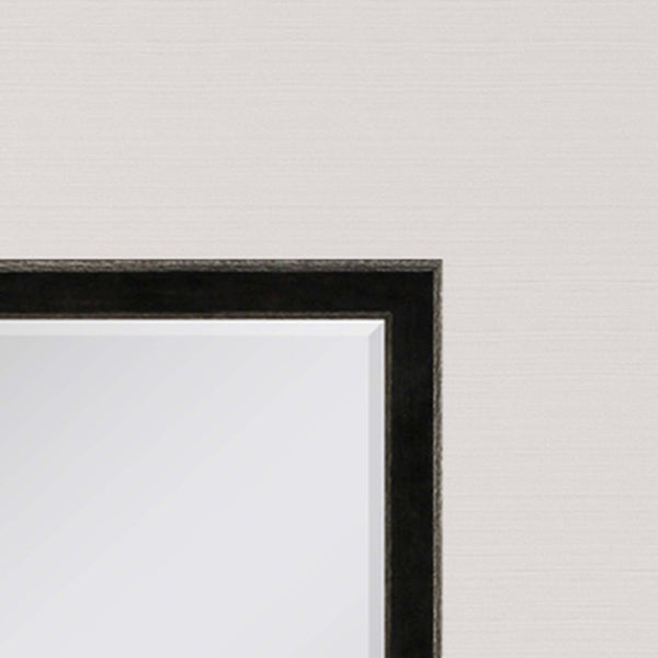 32 Inch Round Dark Wood Framed Accent Mirror for Entryway Living or Bedroom Walls