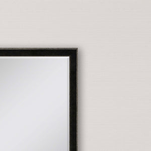 52 Inch Dark Brown Wooden Decorative Wall Mirror for Entryway Living Room Decor