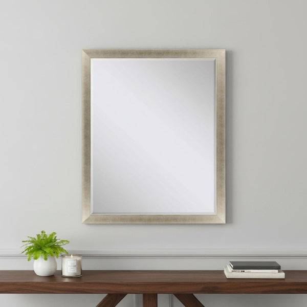 33 Inch Round Decorative Wall Mirror Elegant Accent Piece for Entryway or Living Room Decor