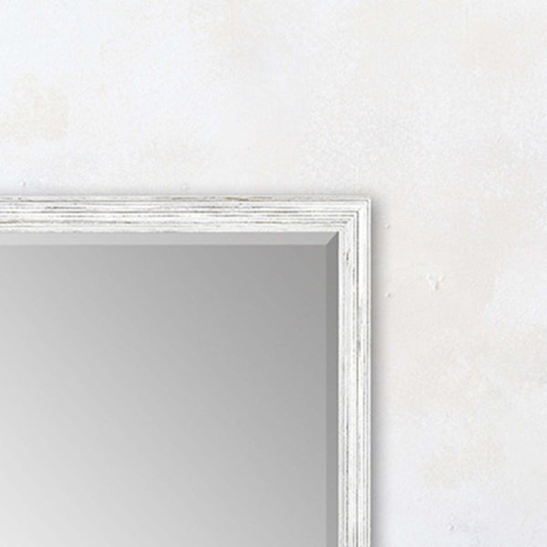 31 Inch Wooden Round Decorative Wall Mirror Elegant Accent for Living Room or Entryway