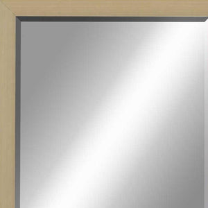 39 Inch Solid Wood Framed Decorative Wall Mirror for Elegant Entryway or Bedroom Decor