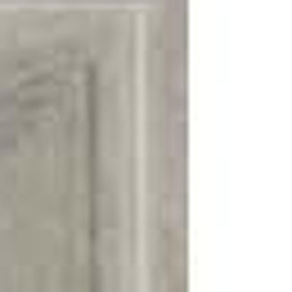 41 Inch Solid Wood Framed Wall Mirror in Silver for Bedroom or Entryway Decor