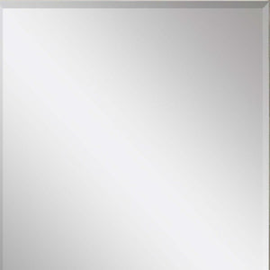 45 Inch Silver Solid Wood Framed Wall Mirror Elegant Accent for Living or Bedroom