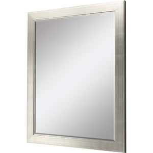53 Inch Silver Solid Wood Framed Wall Mirror Elegant Accent for Living or Entryway