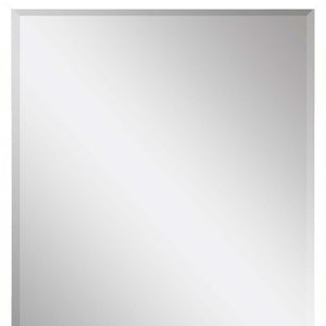 38 Inch Solid Wood Framed Rectangular Accent Wall Mirror for Bedroom or Entryway Decor