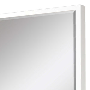 38 Inch Solid Wood Framed Rectangular Accent Wall Mirror for Bedroom or Entryway Decor