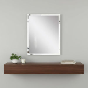 42 Inch Solid Wood Framed Accent Wall Mirror Elegant Entryway and Modern Home Decor