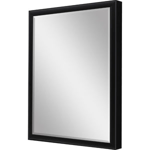 38 Inch Solid Wood Framed Rectangular Accent Wall Mirror for Bedroom or Entryway Decor