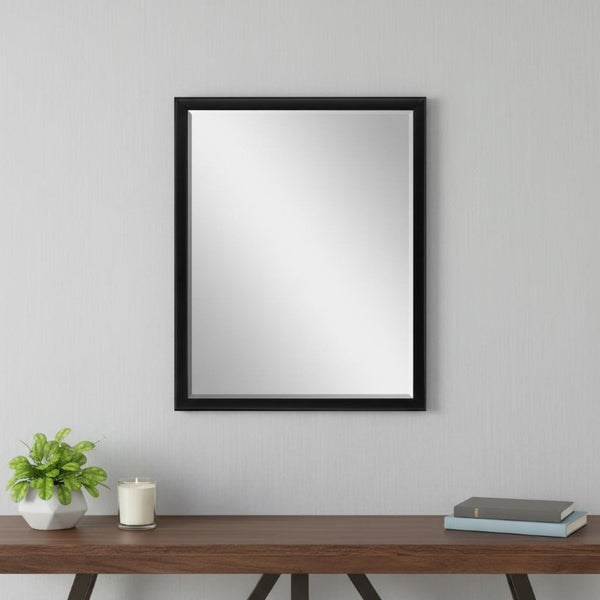42 Inch Solid Wood Framed Accent Wall Mirror Elegant Entryway and Modern Home Decor