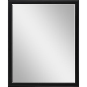 HomeRoots 42 Inch Solid Wood Framed Accent Wall Mirror Elegant Entryway and Modern Home Decor Black 632822